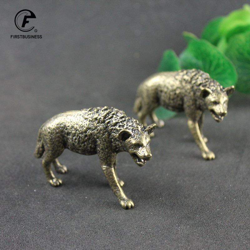 Vintage Collectible Ornaments - Statue de Hyena en laiton massif,