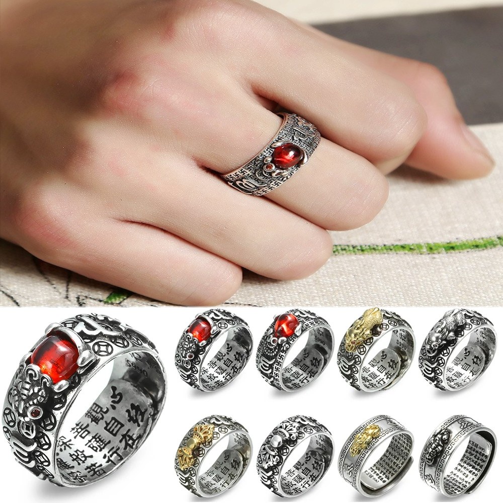 Vintage Collectible Coins - Bague Feng Shui chinoise Pixiu en