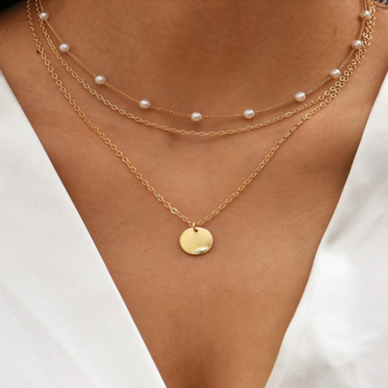Vintage Collectible Coins - Collier Vintage pour femmes, chaîne en