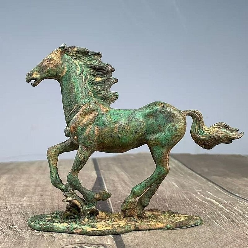 Vintage Collectible Ornaments - Statue antique de cheval du zodiaque,