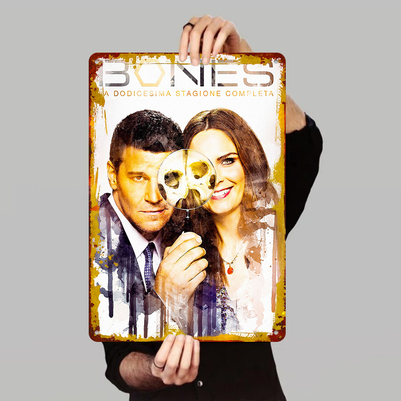 Vintage Collectible Show - Affiche en métal Bones saison 12,