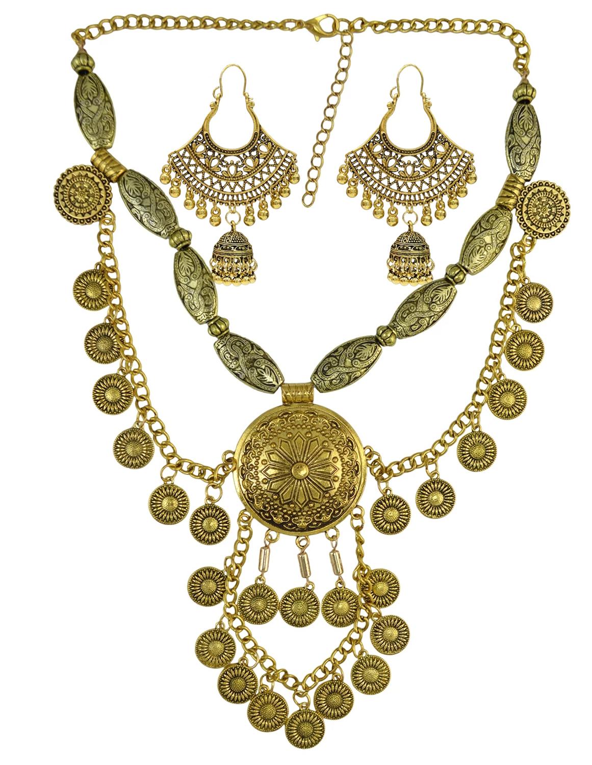 Vintage Collectible Coins - Ensemble Collier Choker Bohème Ethnique et