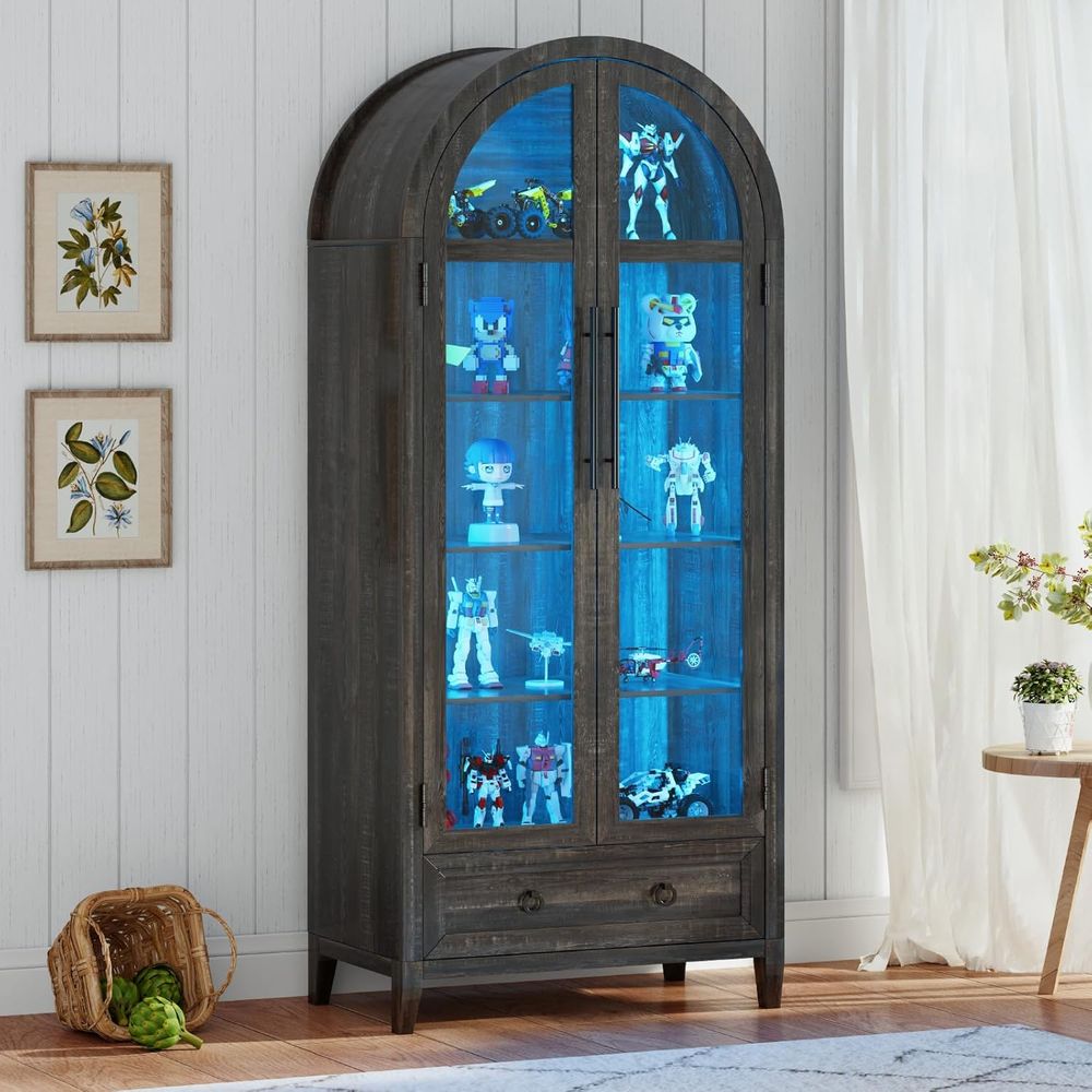 Vitrine en verre cintrée 73 av - Collectible & Vintage Dolls For Wedding avis et prix
