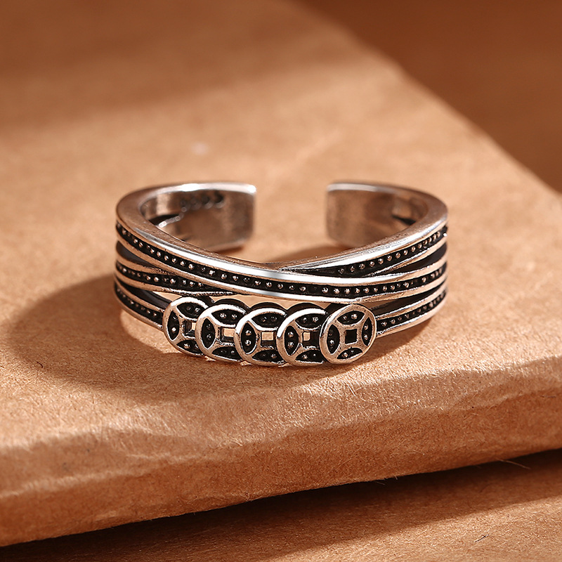 Bague rétro creuse en pièces d - Vintage Collectible Coins avis et prix