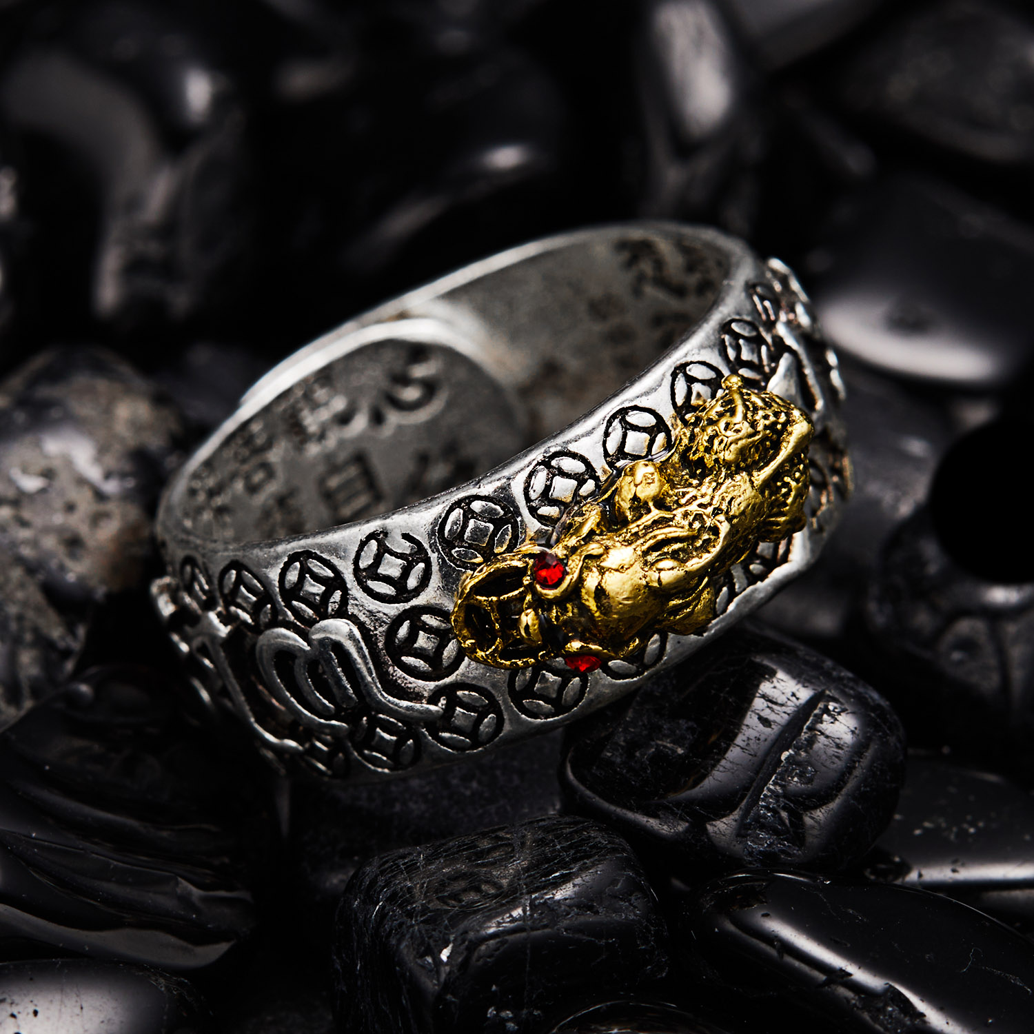 Bague chinoise Feng Shui en la - Vintage Collectible Coins avis et prix