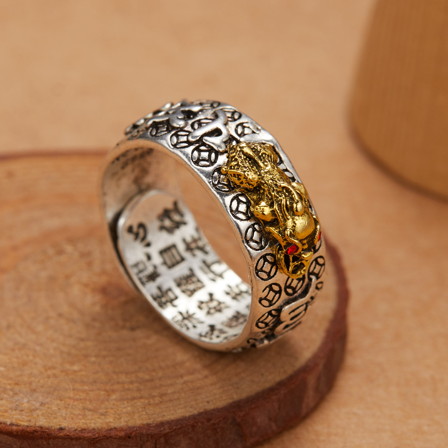 Bague chinoise Feng Shui en la - Vintage Collectible Coins avis et prix