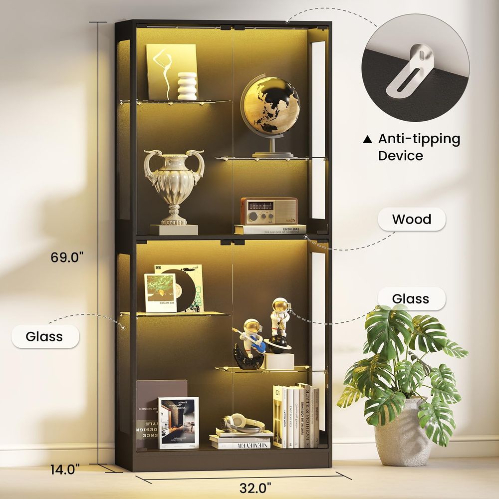 Vitrine avec portes en verre 6 - Collectible & Vintage Dolls For Wedding avis et prix